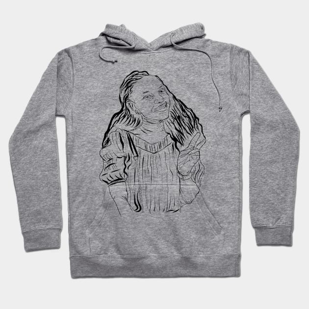 Sketch post girl Hoodie by kasearnold